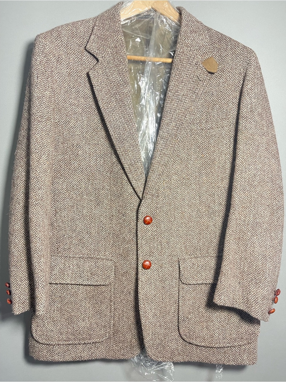 Orvis Harris Tweed 42L Sport Coat 100% Wool Handwoven Blazer